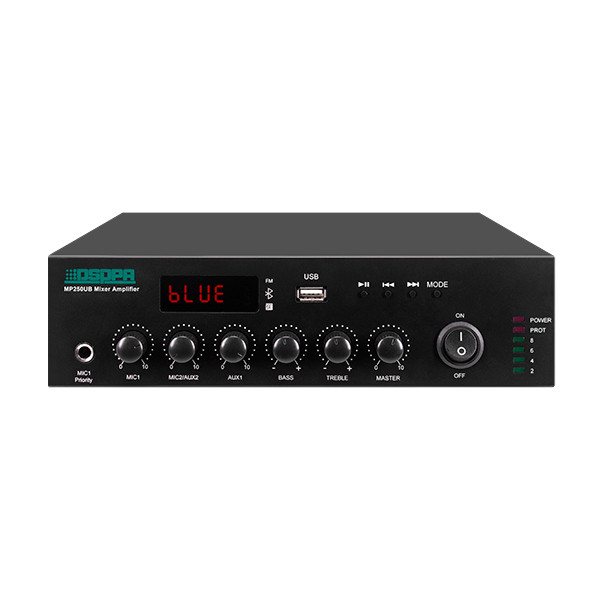 DSPPA MP60UB — трансляційний мікшер-підсилювач 60 Вт Class D з USB, FM та Bluetooth