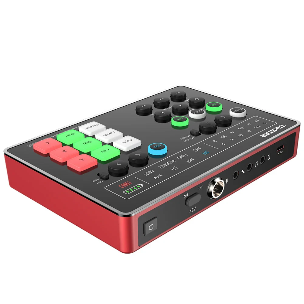 Takstar SC-M1 — портативна звукова карта для трансляцій із фантомним живленням 48В фото 4