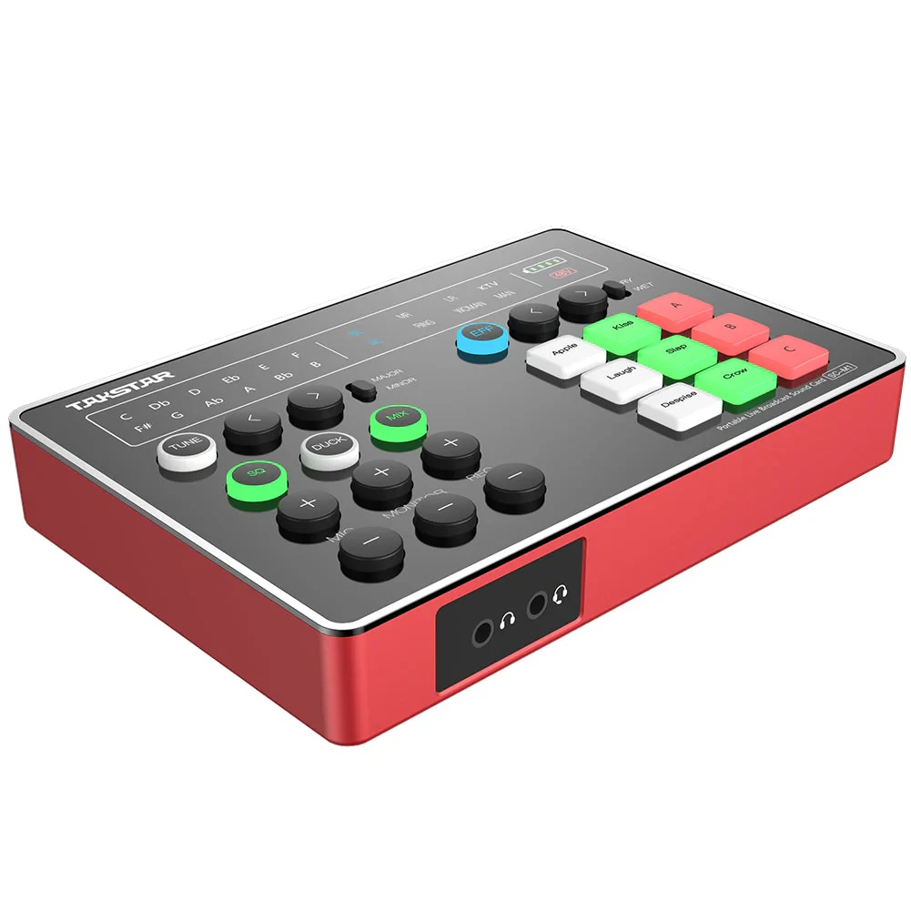 Takstar SC-M1 — портативна звукова карта для трансляцій із фантомним живленням 48В фото 5