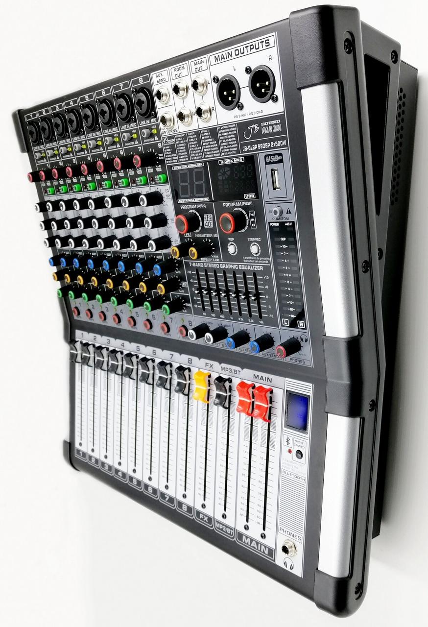 JB sound JB-GL8P — активний мікшерний пульт 8 каналів з підсилювачем 2 × 500 Вт